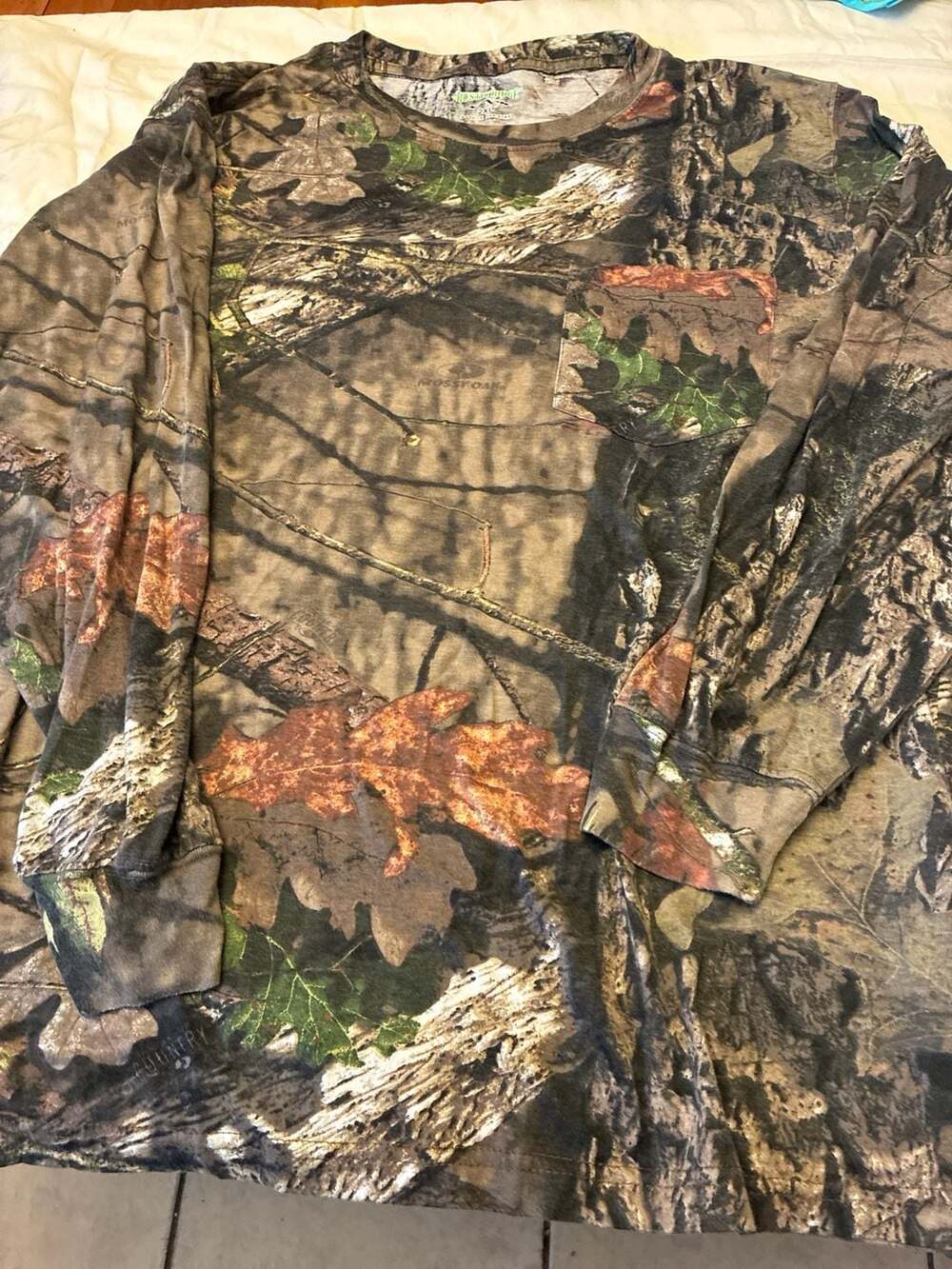 Rustic Ridge Mossy Oak Break-Up Country Camo Long Sleeve Pocket Tee 2XL